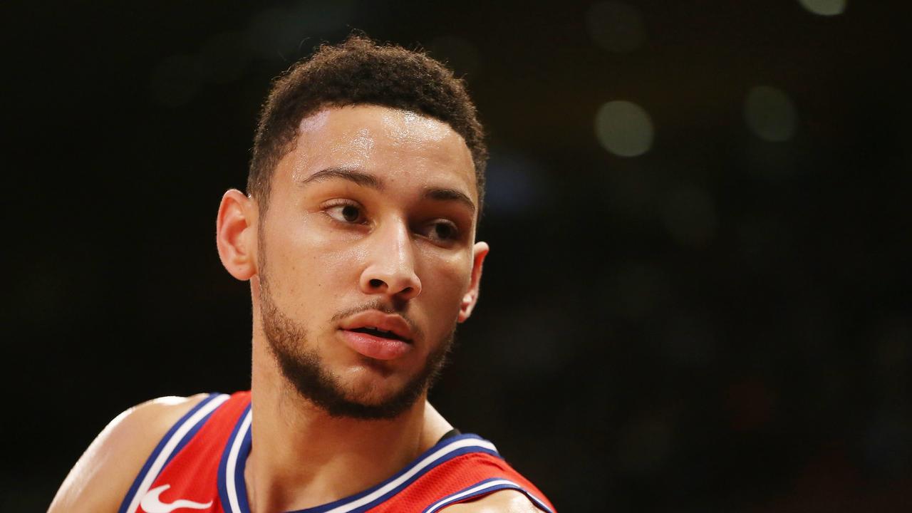 NEW YORK, NY - DECEMBER 25: Ben Simmons #25 of the Philadelphia 76ers looks on against the New York Knicks at Madison Square Garden on December 25, 2017 in New York City. (Photo by Mike Stobe/Getty Images)