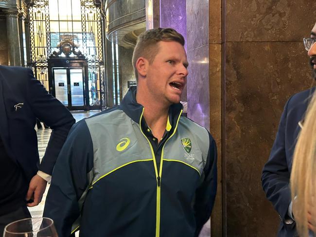 Steve Smith was at the event at Australia House in London. Picture: Sophie Elsworth