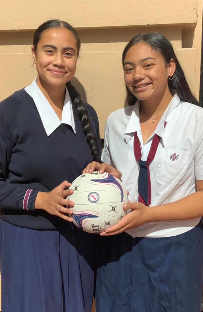 State High netballers, Eden Ah Toon (left) and Riley-Jay Henry-Purcell (right).