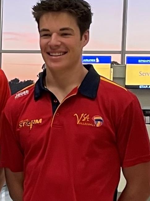 Young volleyball player Fergus Taylor has played in an international tournament. Picture: Supplied