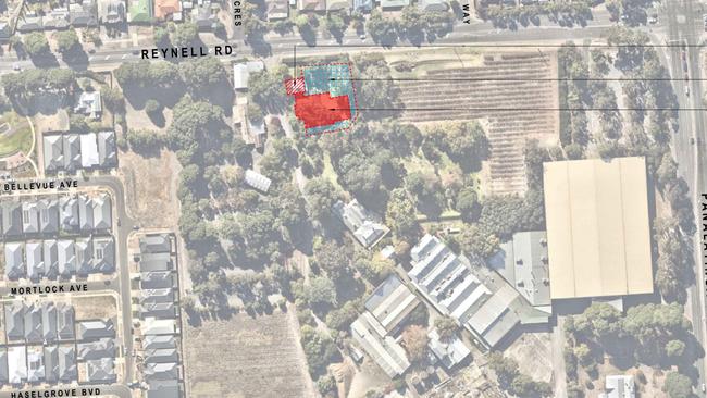 The location of a childcare centre (in orange) planned for Reynella.