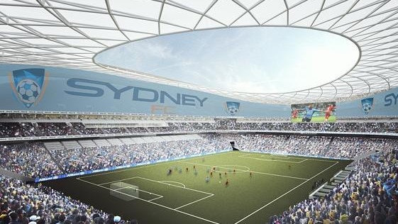 An early artist’s impression of how a LED ‘curtain’ at the new Allianz Stadium might look