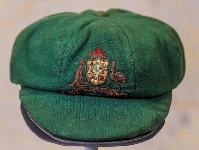 SIR DONALD BRADMAN’S TEST DEBUT BAGGY GREEN WAS A$391,500. Supplied