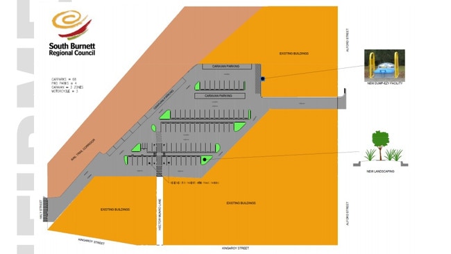 South Burnett Regional Council adopts the design plan for the Alford Street carpark at Kingaroy. Photo: SBRC