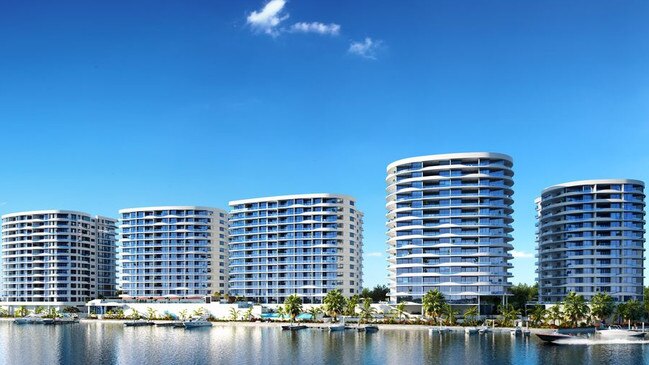 Raptis project Waterpoint Residences, near Harbour Town shopping centre at Biggera Waters. Photo: Supplied