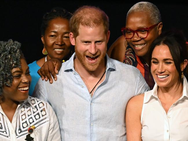 Prince Harry and Meghan Markle’s brand value lies in their togetherness, insiders have claimed. Picture: AFP