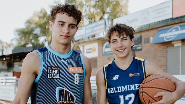 Cody and Arli Walker could follow in their father, Andrew Walker's, footsteps to play AFL. Picture: Madeleine Blanche Photography.