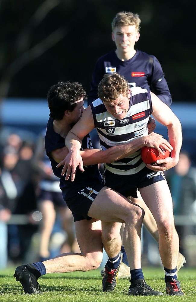 Heathcote District FNL, Grand Final, Mount Pleasant V Lockington Bamawm United, at Huntley, Adam Baird, 2, Mount Pleasant &amp; Harley Cobb, 14, LBU Cats, Picture Yuri Kouzmin