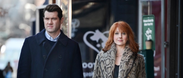 Laughs … Difficult People stars Billy Eichner and Julie Klausner. Picture: Supplied