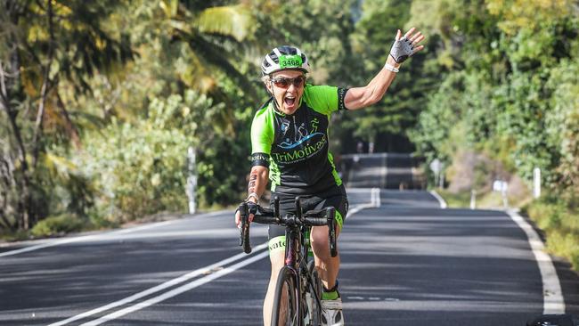 Cairns triathlete Anne Massey is a pocket dynamo and spends hours out running, cycling and swimming to stay healthy and happy. Picture: Supplied