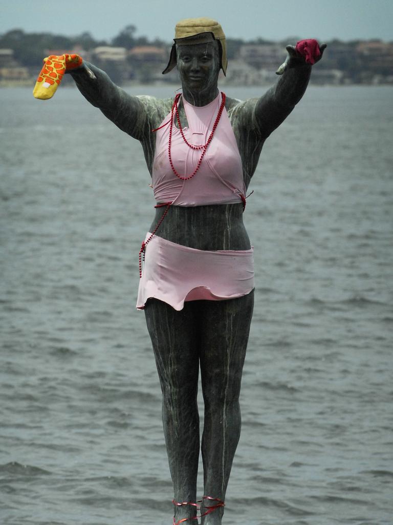 Eliza pictured with an additional pink bathing suit. Picture: Richard Hatherly