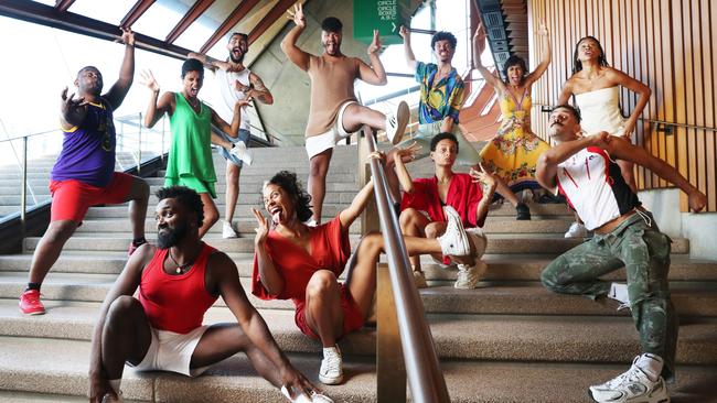 Ahead of the opening of the Sydney Festival, dancers from Encantado, a performance from Brazil, at the Sydney Opera House. Picture: John Feder