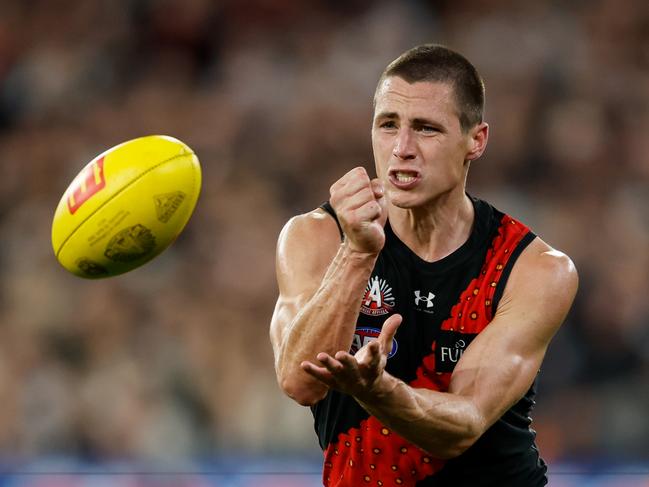 Jake Kelly received glowing praise from the commentary box, clashing with the feedback of many Essendon fans. Picture: Dylan Burns/AFL Photos via Getty Images)