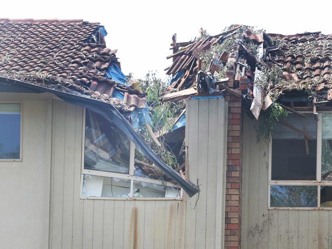 Renata and Joel Brunton lost their home of 10 years when a tree through the roof of their Tugun Townhouse during Tropical Cyclone Alfred. Picture Glenn Hampson
