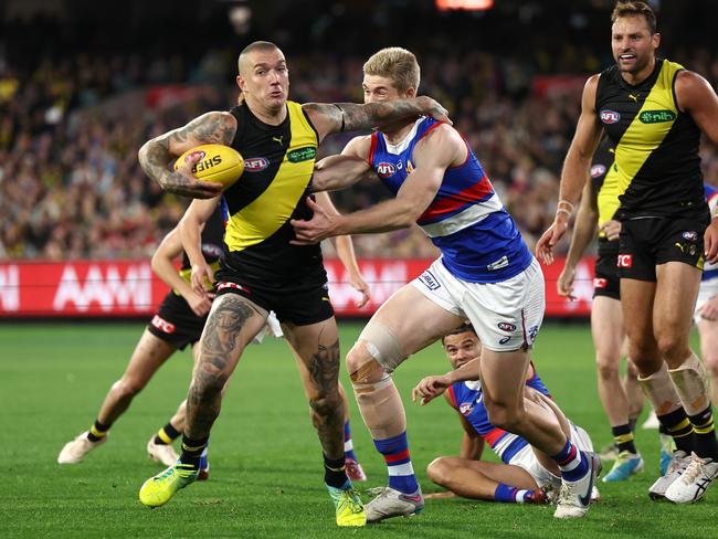 Warner is building up a resume eerily similar to the best midfielder of the modern era, Dustin Martin. Picture: Quinn Rooney/Getty Images