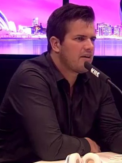 Gable Tostee speaks to Kyle and Jackie O in 2017. Picture: KIIS FM