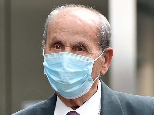 MELBOURNE, AUSTRALIA - NewsWire Photos APRIL 27TH, 2022 :  Bad grandpa Paolo Mannici, who allegedly shot a man over an illegal dumping dispute, arrives at County Court, Melbourne. Picture : NCA NewsWire / Nicki Connolly