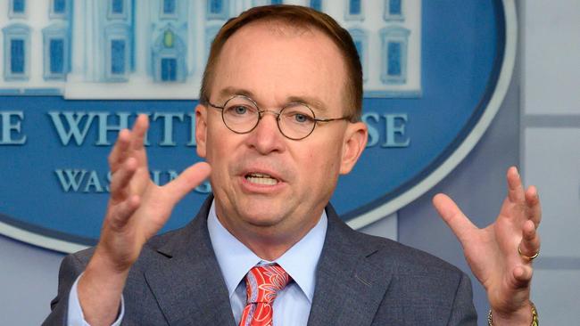 Acting White House chief of staff Mick Mulvaney. Picture: AFP