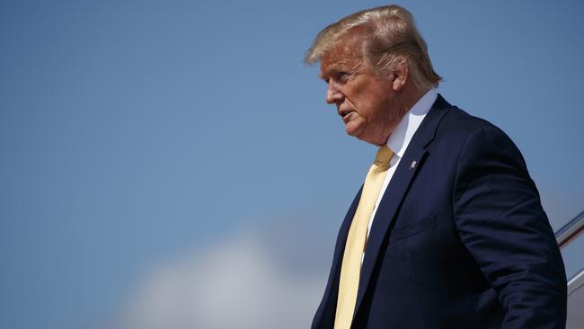 US President Donald Trump arrives at Andrews Air Force Base after a trip to Florida to kick off his re-election campaign, Wednesday, June 19, 2019. Picture: AP /Evan Vucci.