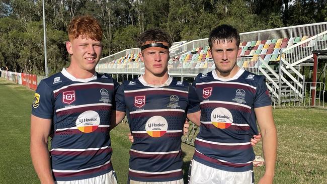 Mitchell Heit, Cash Bennett and Ryley Apthorpe of Mountain Creek SHS.