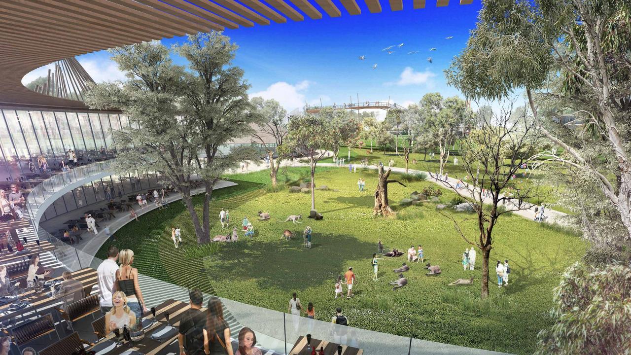 Cleland Wildlife Park artist impression for $150 million upgrade. Picture: Supplied