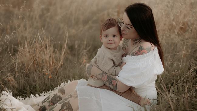 Emily Pearce with son Oliver. Picture: Supplied