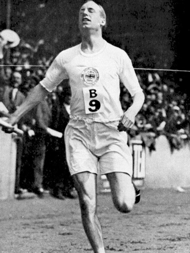 Scottish runner Eric Liddell in action at the 1924 Olympic Games in Paris..