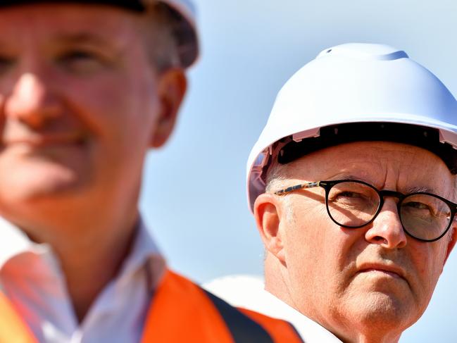 Australian Prime Minister Anthony Albanese after a tour of the Waratah Super Battery project site. Picture: AAP Image