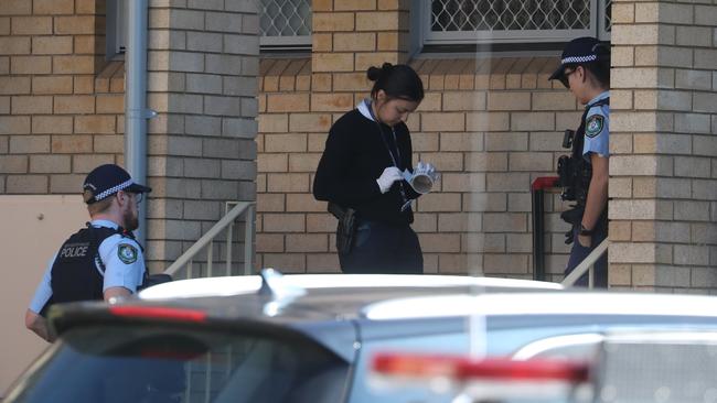 Police search the area around unit 17 -63 Charles street Liverpool after reports of a shot fired. Picture John Grainger.