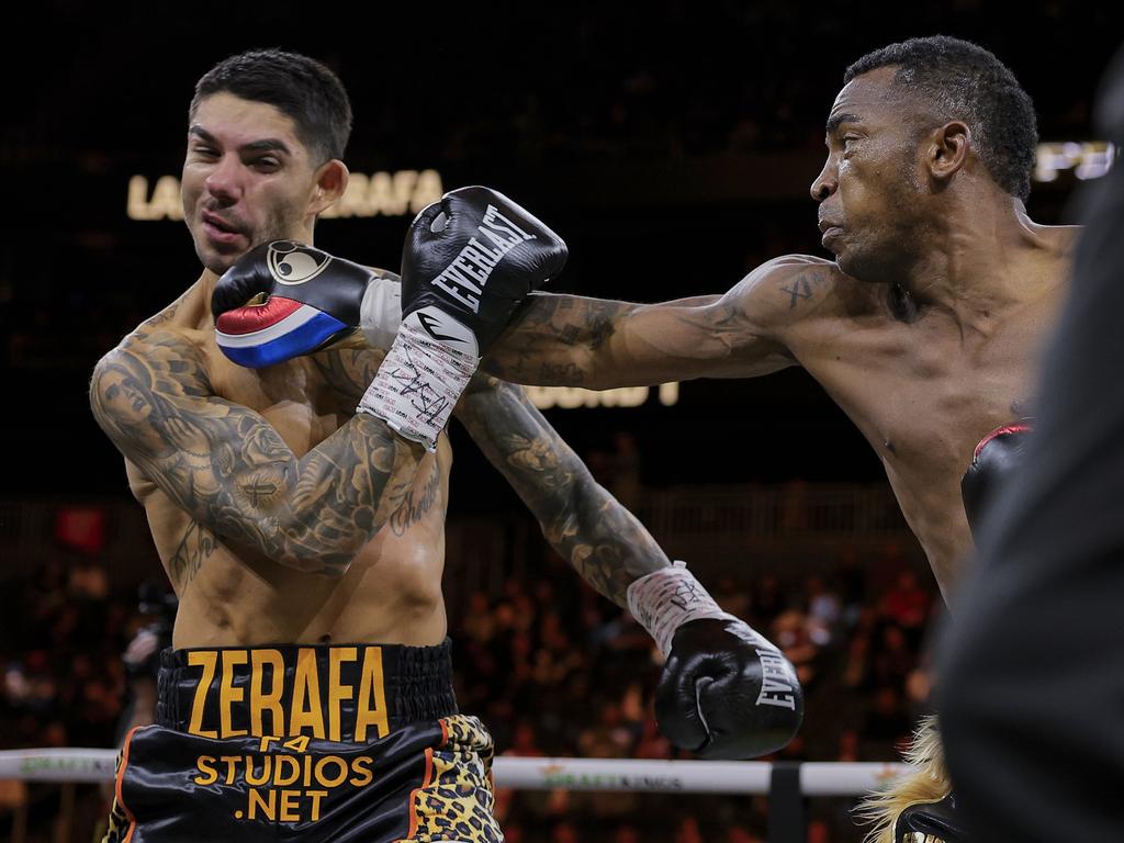 Michael Zerafa’s last bout ended in a second-round knockout loss to Erislandy Lara in their world-title clash in Las Vegas in March. Picture: PBC