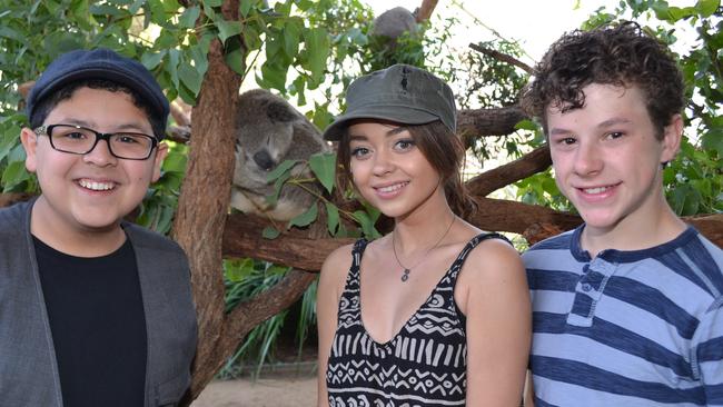 Rico Rodriguez (Manny Delgado), Sarah Hyland (Hayley Dunphy) and Nolan Gould (Luke Dunphy) have all grown up on our screens in their television family. Picture: Supplied.