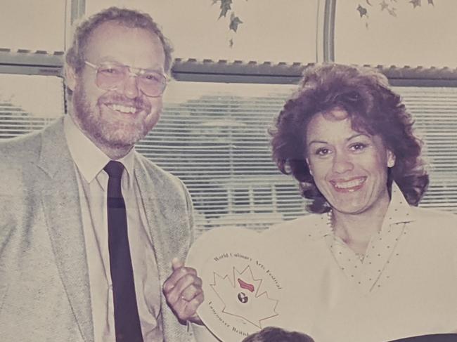 Dine Fine owner Hennie Silleman with Dame Kiri Te Kanawa in the 1980s.