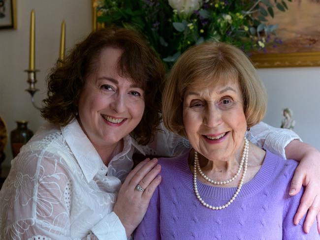 Lisa Medved with her mother Frances Hams, April 2024. Photograph credit: Rod Andrewartha