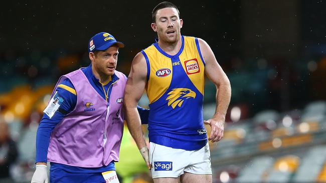 McGovern left the ground with a hamstring injury. Picture: AFL Photos/Getty Images