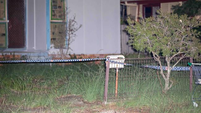 A crime scene remains in place at two homes on Magellan Ave, Lethbridge Park after Sunday night’s stabbing. Picture: Dean Asher