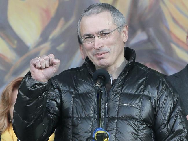 Russian former oil tycoon and Kremlin critic Mikhail Khodorkovsky is now living in London following a decade spent in jail. Picture: Efrem Lukatsky/AP