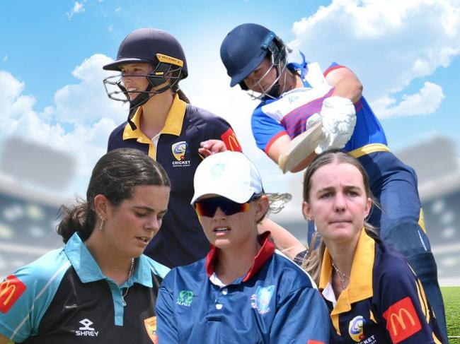 Players in the team of the tournament for the 2024 under-19s NSW women's country cricket championships. Picture: supplied