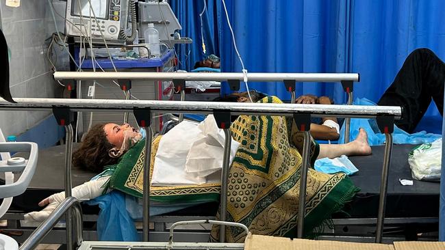 A young patients at al-Shifa hospital in Gaza City, amid ongoing battles between Israel and the Palestinian Hamas movement. Picture: AFP