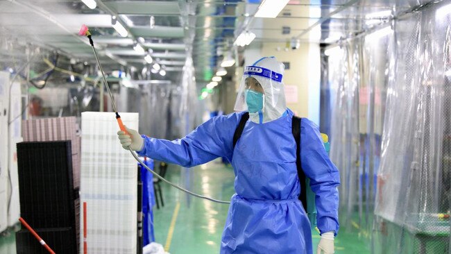 China’s lockdowns have stopped factories developing procedures such as skeleton staff and alternating shift patterns that would let them stay open while reducing transmission of the virus. Picture: Getty Images/The Times