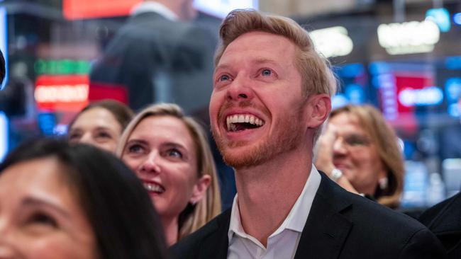 Reddit CEO Steve Huffman was emotional as his company’s value soared past $8 billion. Picture: Spencer Platt/Getty