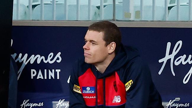 Melbourne coach Simon Goodwin says Ben Brown is likely to return this week after the Demons took a cautious approach with him in Perth. Picture: Michael Willson / Getty Images