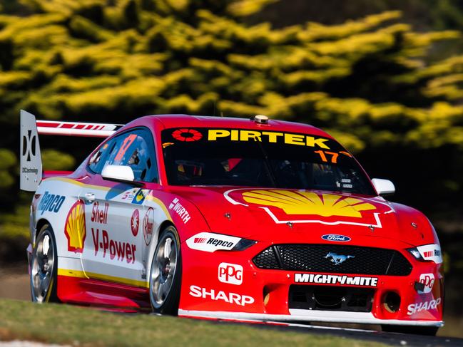 Scott McLaughlin on his way to victory at Phillip Island on Saturday. Picture: Getty Images