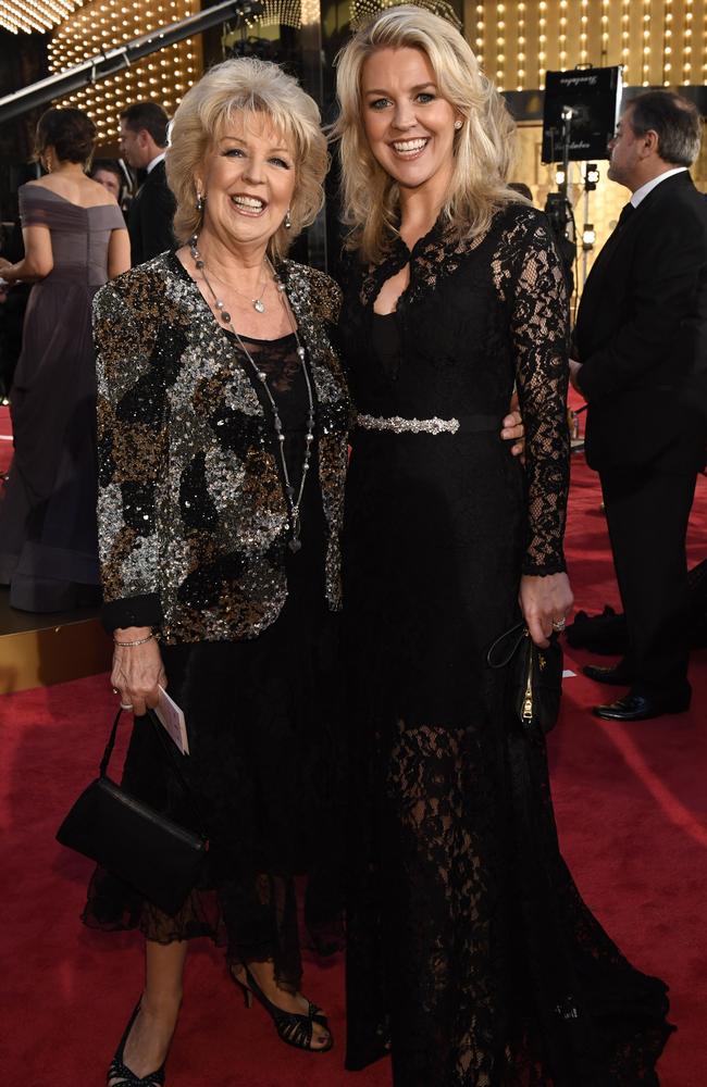 Red carpet veterans Patti and Lauren Newton at the 58th annual TV Week Logie Awards.. PICTURE: JASON EDWARDS