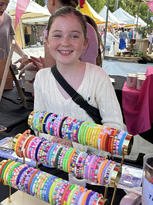 Smiley, friendly 11-year-old Elena Mayoh, from Elena's Jewellery’, could teach many shop assistants a thing or two.