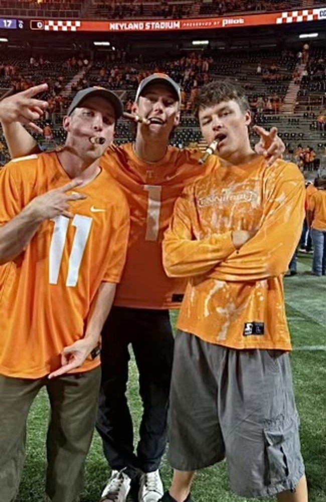 Hawthorn’s Dylan Moore, Connor Macdonald and Jack Ginnivan in Tennessee.