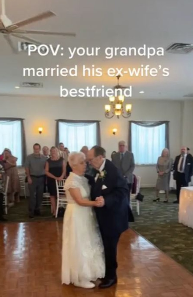 Their wedding video went viral after it was shared by his granddaughter Sophie. Picture: TikTok/angeleatingtakis