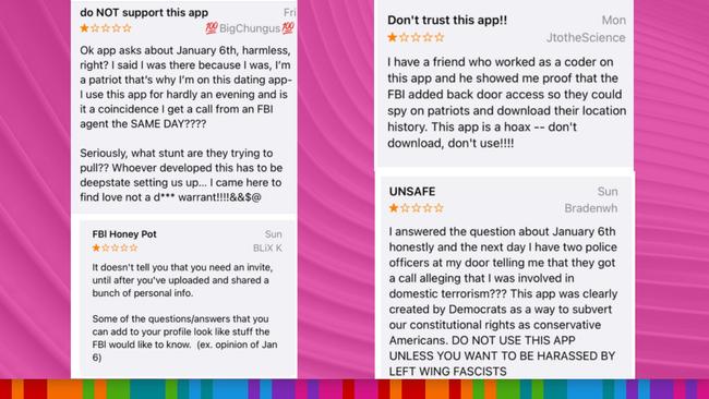 Users of a right wing dating app have reported that they’re receiving calls from the FBI. Picture: Apple store