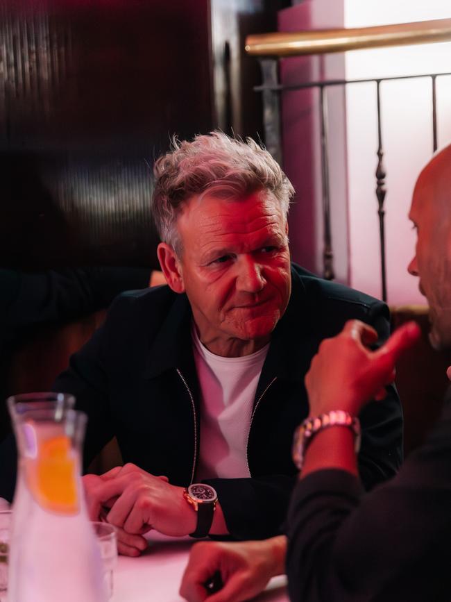 Gordon Ramsay in conversation with Bar Bambi owner Nick Russian. Picture: Supplied