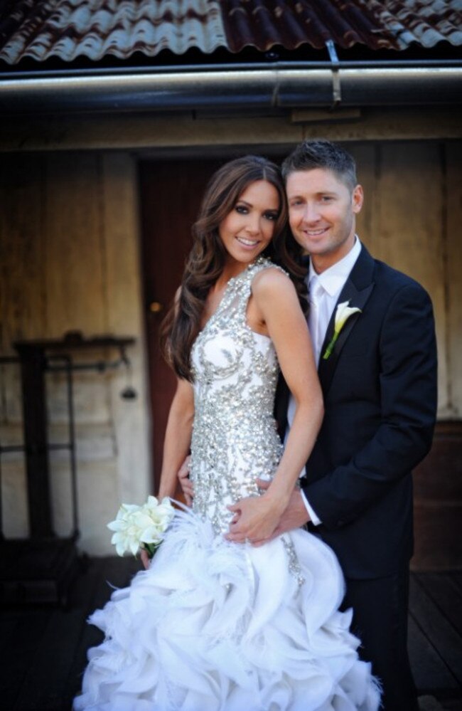 Michael Clarke and Kyly Boldy on their 2012 wedding day.