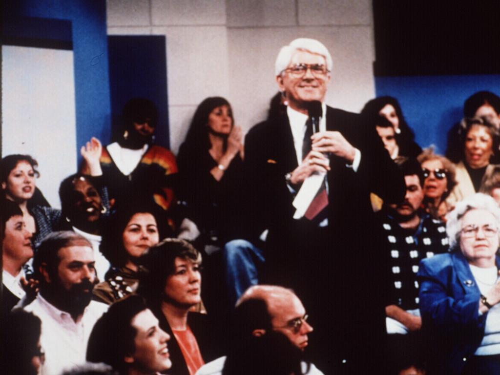 Phil Donahue was known for roaming through his audience and asking them questions during his show. Picture: Supplied